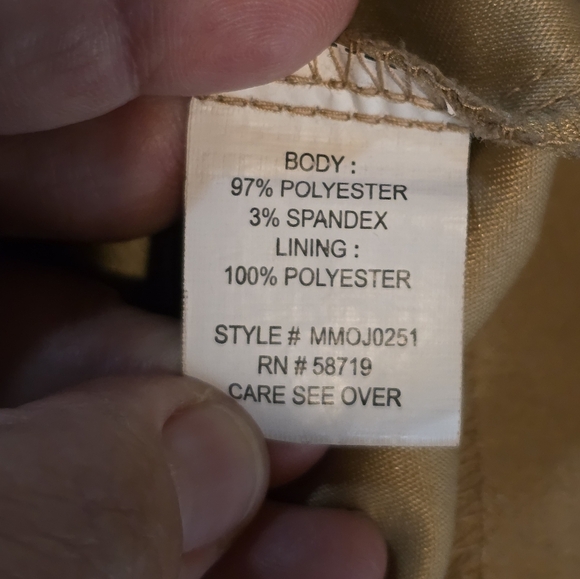 Elementz Tan Peplum Blazer Jacket XL Stretch Button Front Career Work - Picture 6 of 8